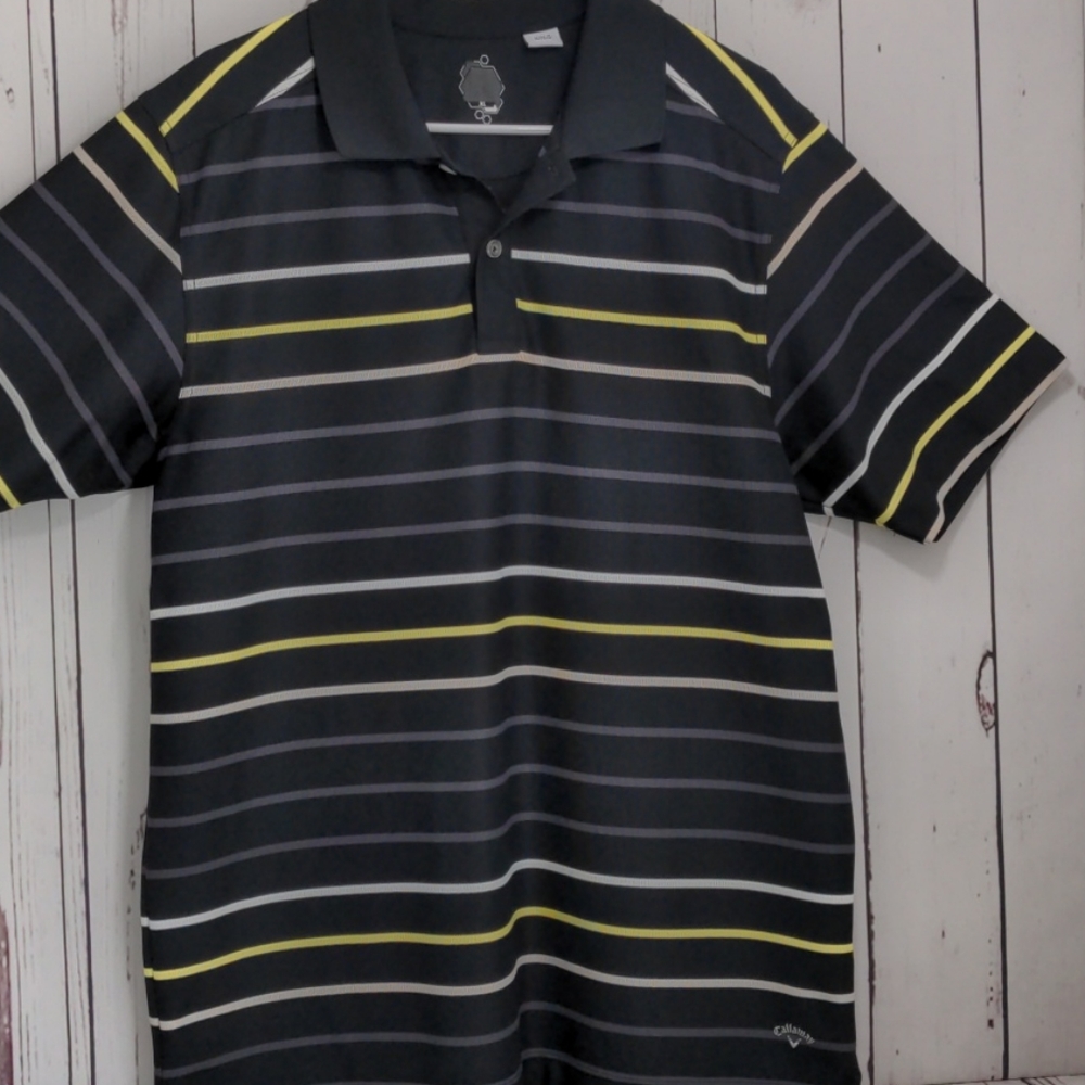 Callaway Men's Black w/Stripe Polo XL